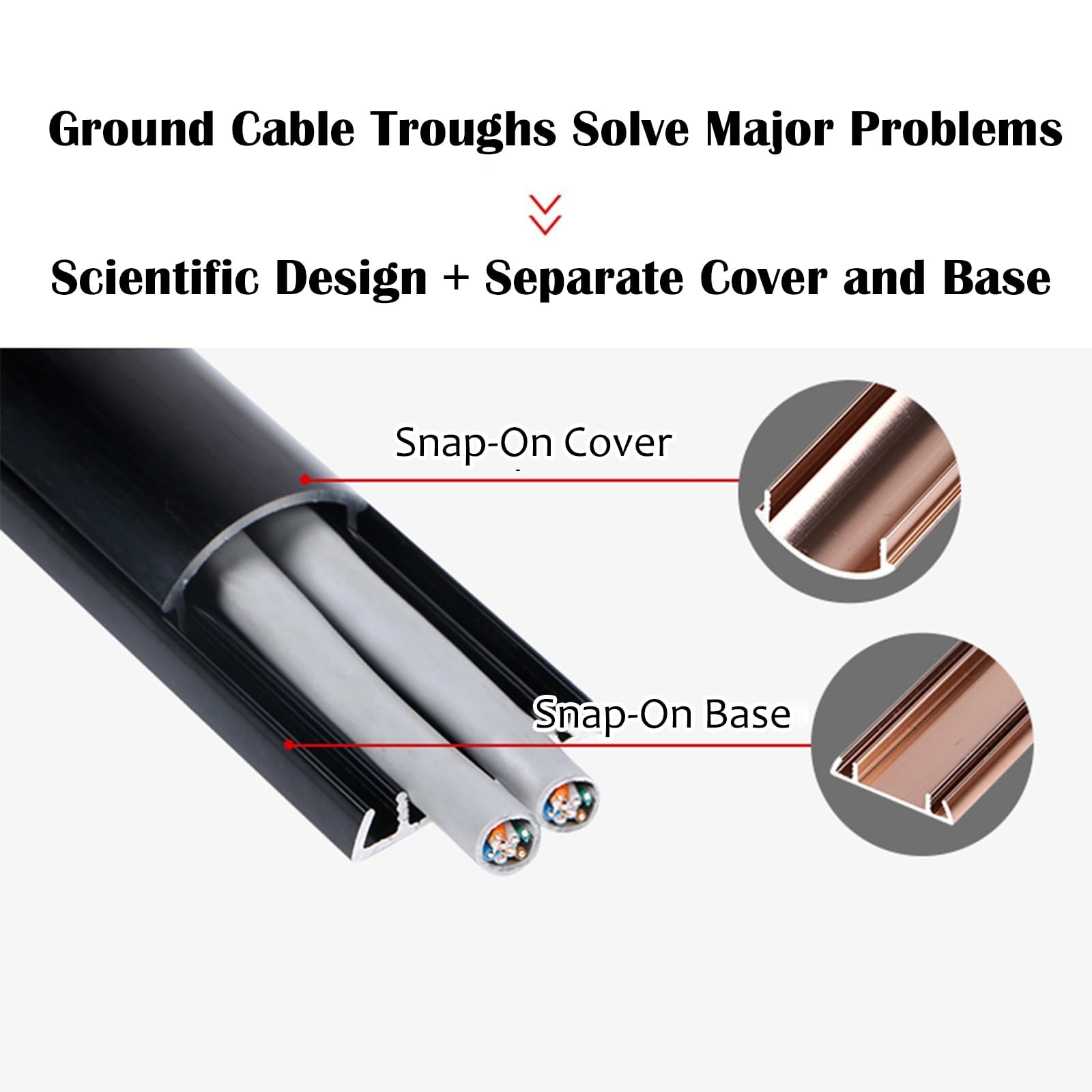 canaleta Cables Ocultador De Cables Decorativo De Aleación De Aluminio, Cubrecables De Suelo para Cables De 50, 100, 150 Y 180 Cm De Longitud, Cubierta De(A- 1 PC,L x Outer Width 100cm x 70mm)