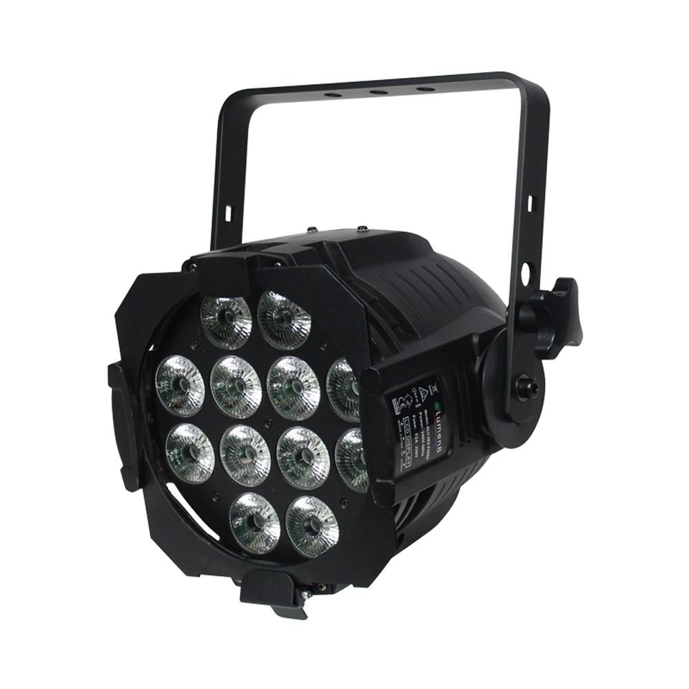 Alu HEX LED Par 64 schwarz (12x12W 6in1)
