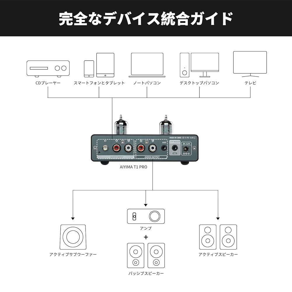 Amazon.co.jp: AIYIMA T1pro JAN5725W TUBE真空管 Bluetooth 5.1