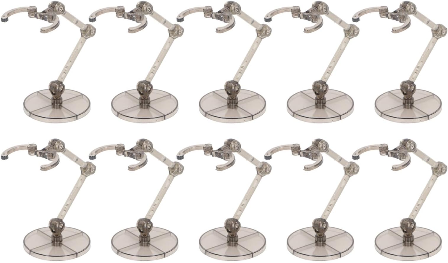 10 Pcs Action Figure Stand, Doll Model Support Display Stand, Assembly Action Figure Display Holder Base, Compatible with 6 HG RG SD SHF Gudam 1/44 Toy (plastic 4)
