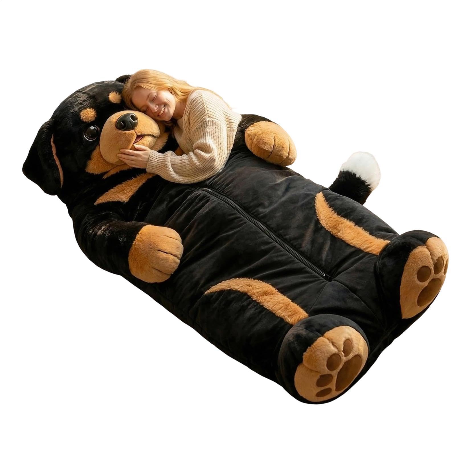 Dog Sleeping Bag for Adults, Adult Animal Sleeping Bag, Giant Plush Envelope Design for Camping & Sleepovers, Dog Themed Warm Blanket For Home, Camping, Travel Living Room Dorm — view 11