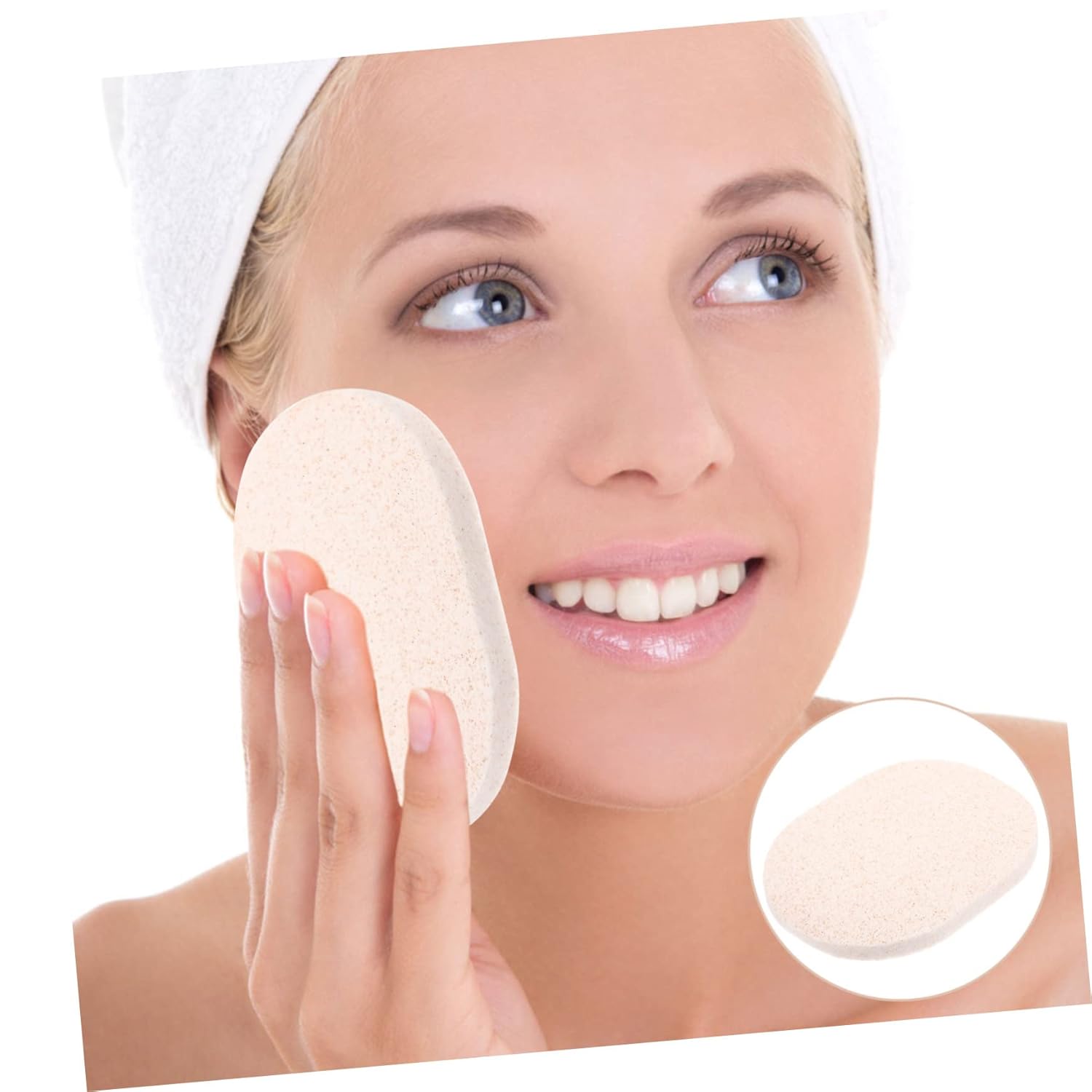 40 pcs Portable Facial Sponges Cleansing Exfoliating Multi Function Face Scrubbers Removing Makeup Dirt Dead Skin Reusable Face Sponges Daily Use