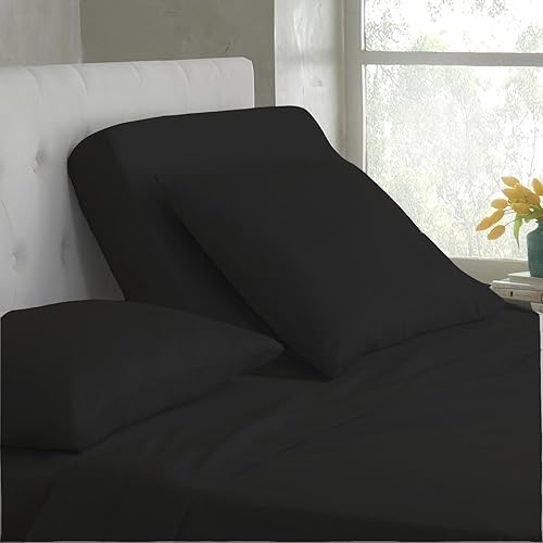 Miniatura 2 de Top Split - Juego de sábanas flexibles de 600 hilos para camas ajustables, sábanas Queen de 36 pulgadas, suave algodón egipcio sólido, juego de 4