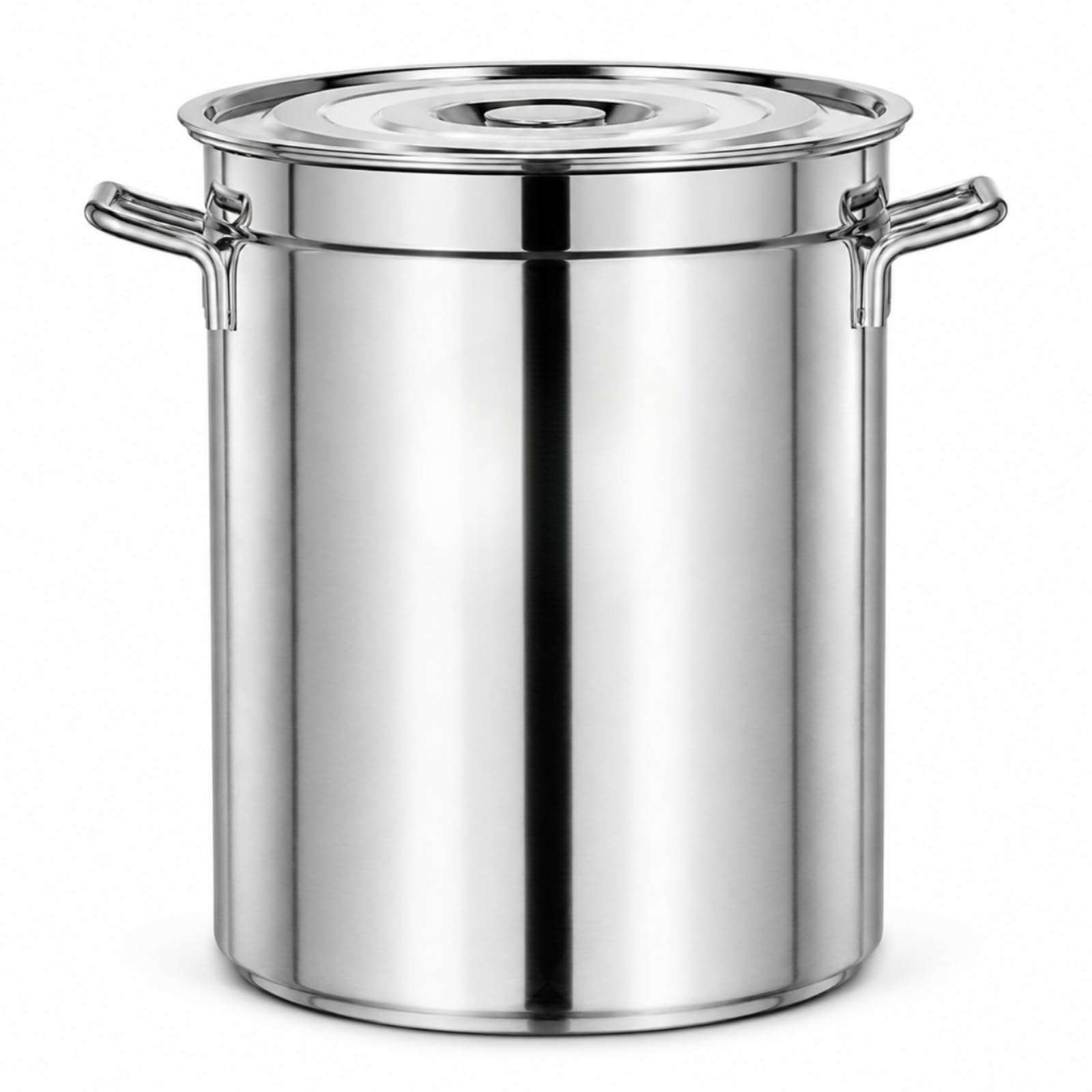 Olla Acero Inoxidable con Tapa Versátil Olla con Marcas Internas Cazuela para Cocineros, Comedores, Cocina Comercial, 45 60 Cm