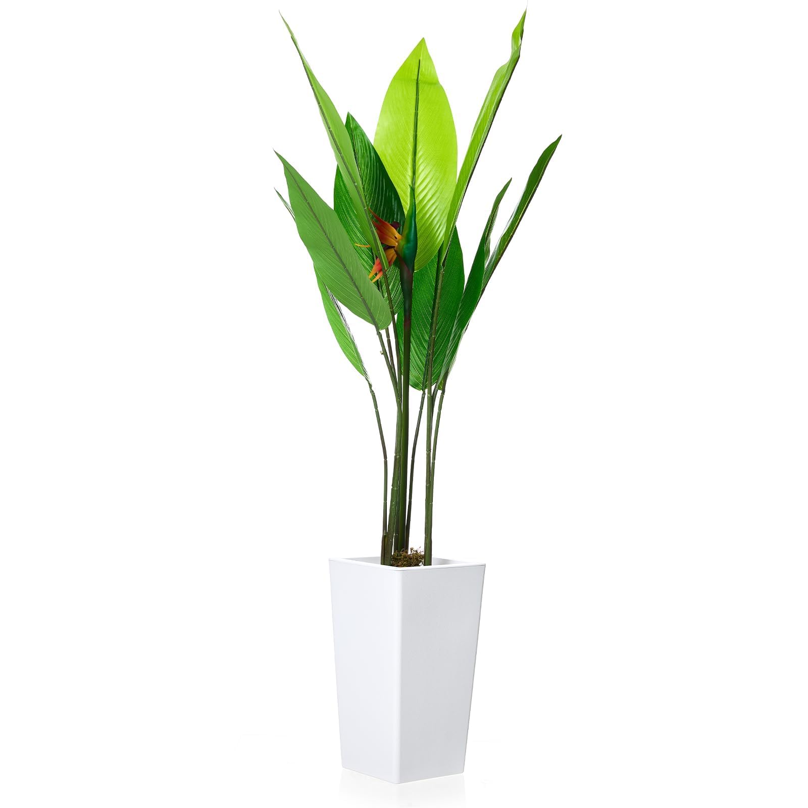 Künstliche Pflanzen Mit Blumentopf, 147cm - Dekorative Bodenpflanze Für Wohnzimmer, Büro, Eingangsbereich, Außen & Haustür - Kunstpflanzen Deko