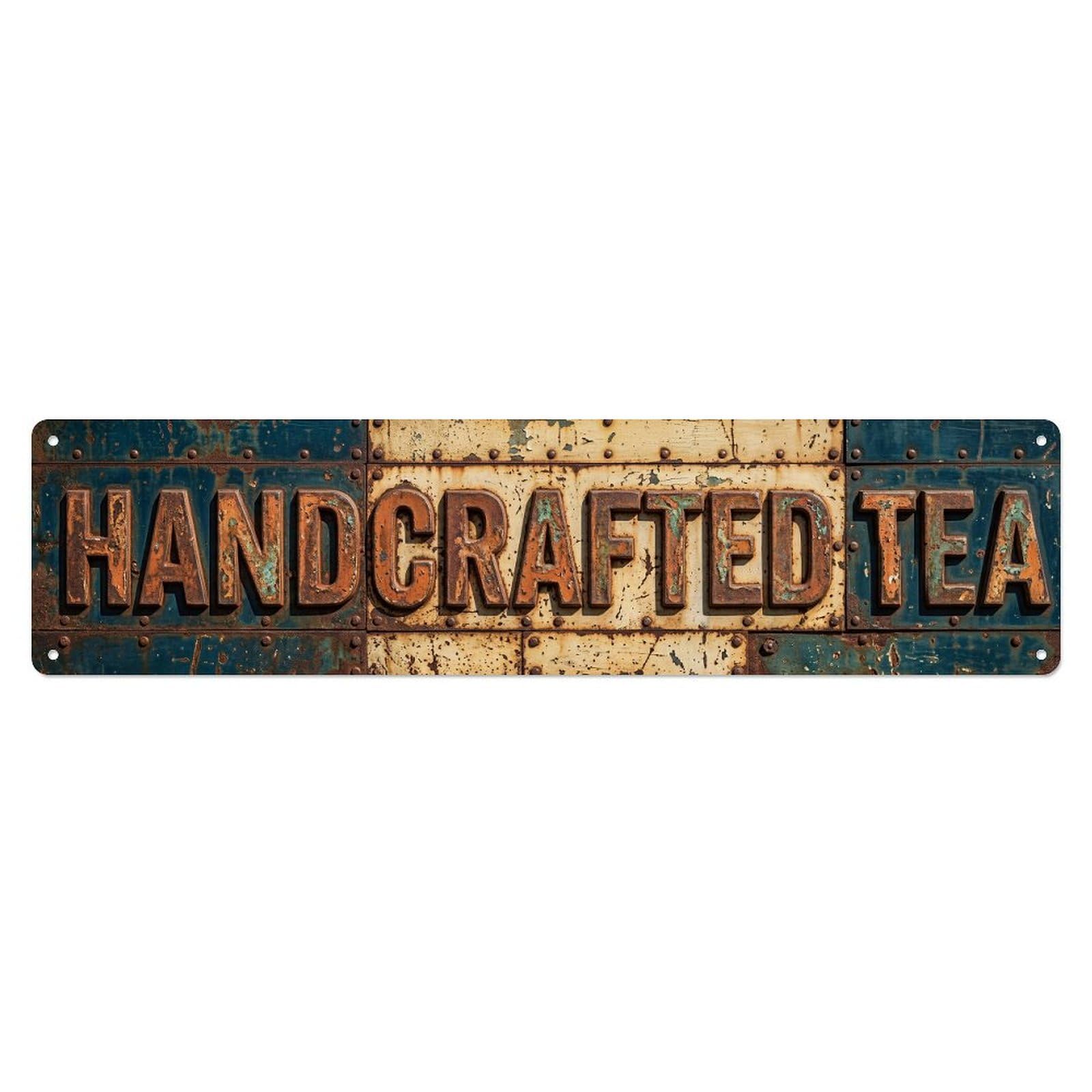 Okahys 4X16inch(10X40cm) Handcrafted Tea Vintage Bistro Metal Tin Sign