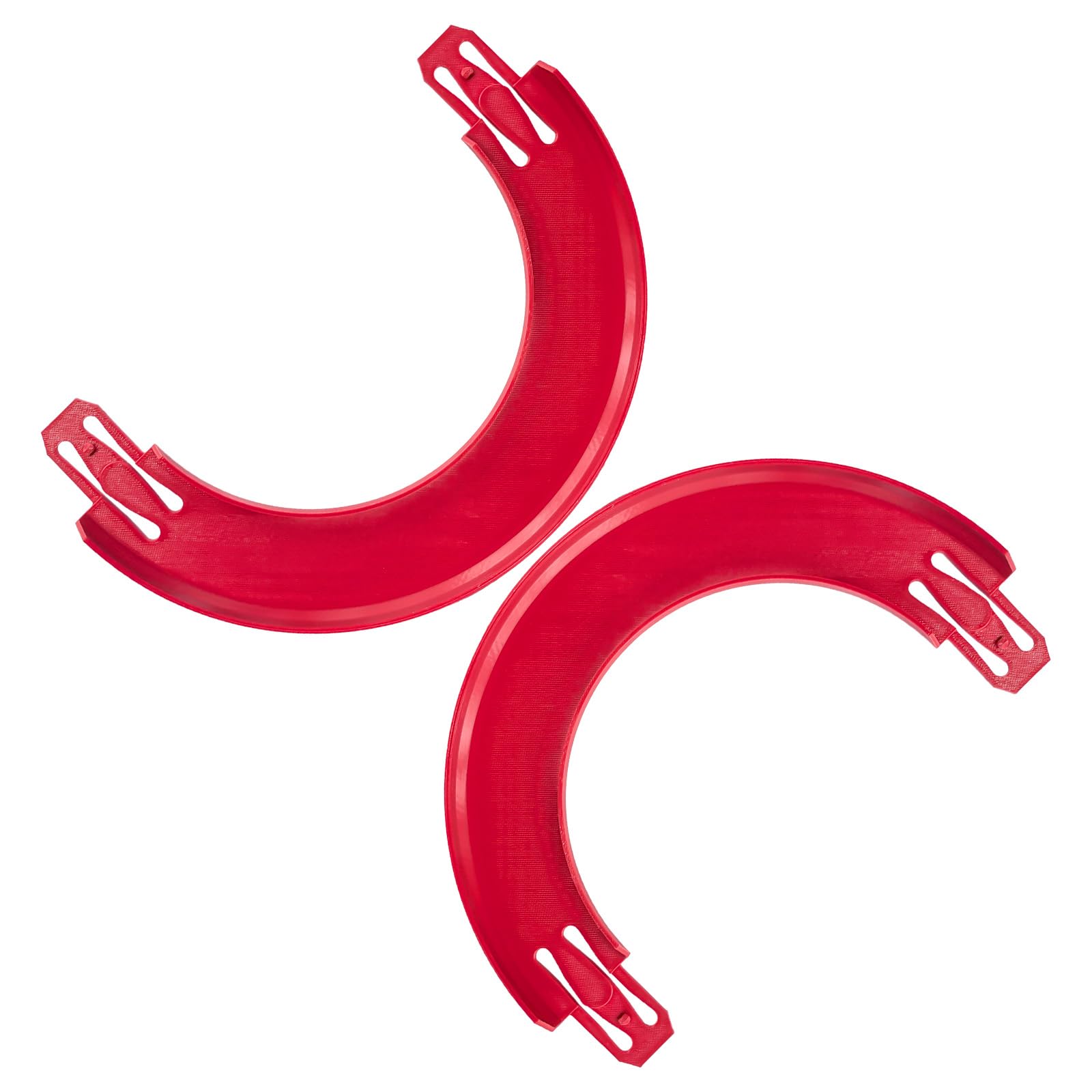 K TOMOTO 2 Pack 180° Curved Track Pieces Compatible with Hot Wheels, Red