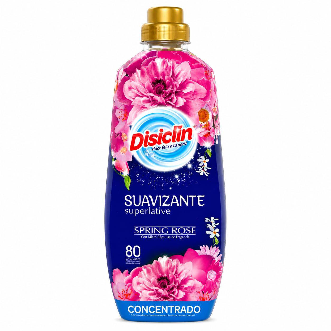 Suavizante Disclin Concentrado Spring Rose 1,4L | Pack 10 Unidades | 800 Lavados | Aroma Floral Duradero | Formato Ahorro 14L | RASMACOR