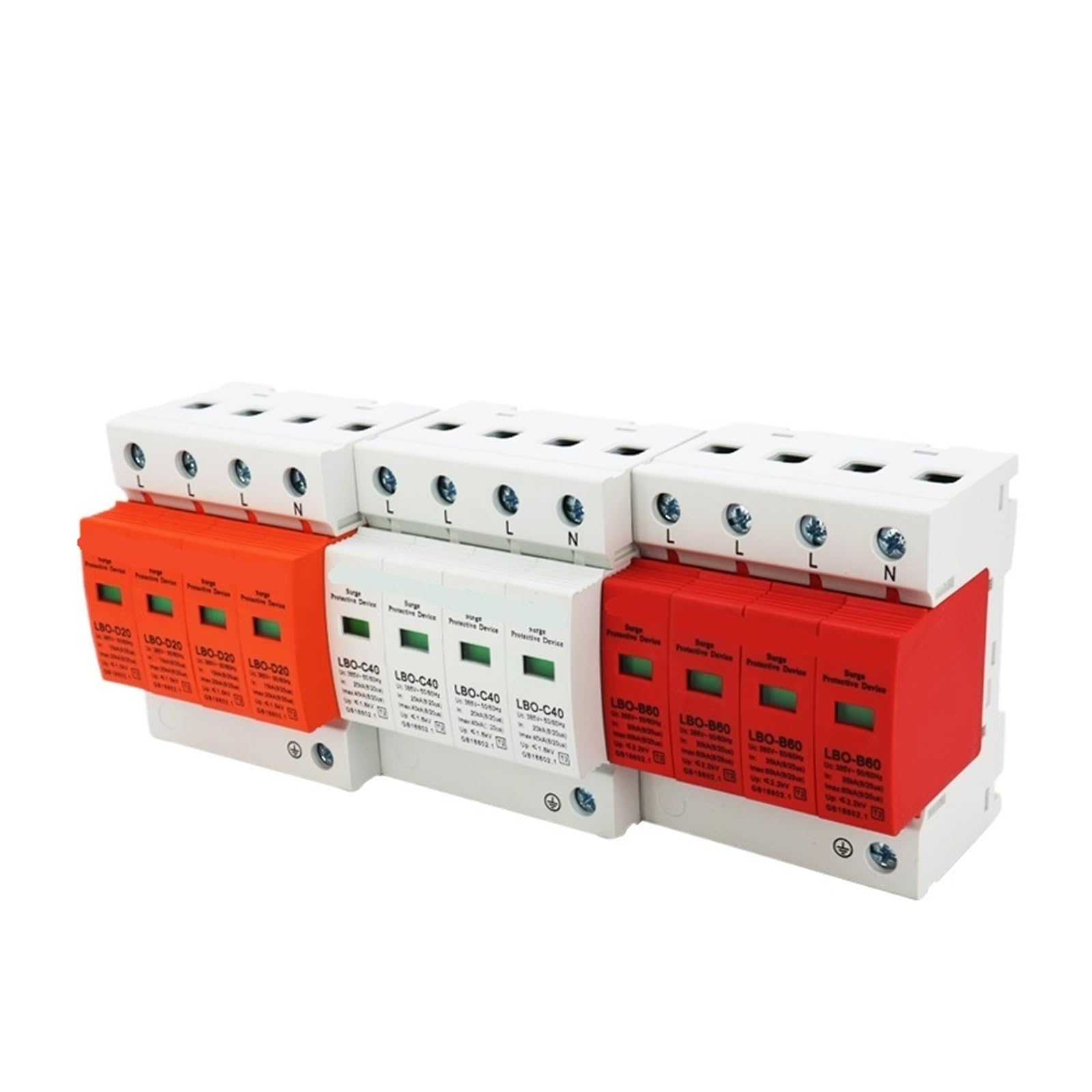 Protector contra sobretensiones y pararrayos Protector contra sobretensiones AC SPD, dispositivo de protección contra rayos for distribución de bajo voltaje for uso doméstico, módulo de interruptor 4P