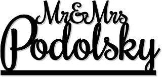 Mr & Mrs Sign - Custom Wedding Name sign - Script Surname - Personalized...