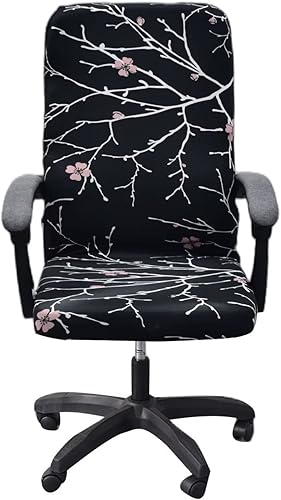 Miniatura 1 de Funda elástica para silla de oficina con cremallera, funda para silla de computadora impresa, para reposabrazos, universal, extraíble, de elastano,