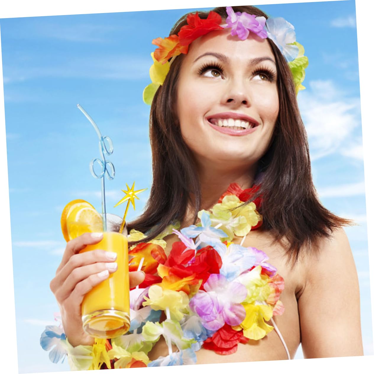 50stücke Hawaiianische Blumenketten Girlanden Für Strandparty Dekoration Tropical Luau Party Vorräte Für Sommerfeste Und Hochzeiten