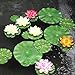 NAVADEAL Pack of 9 Artificial Floating Foam Lotus Leaves | Water Lily Pads Ornaments, Green | Perfect for Patio Koi Fish Pond Pool Aquarium Home Garden Wedding Party Special Event Decoration