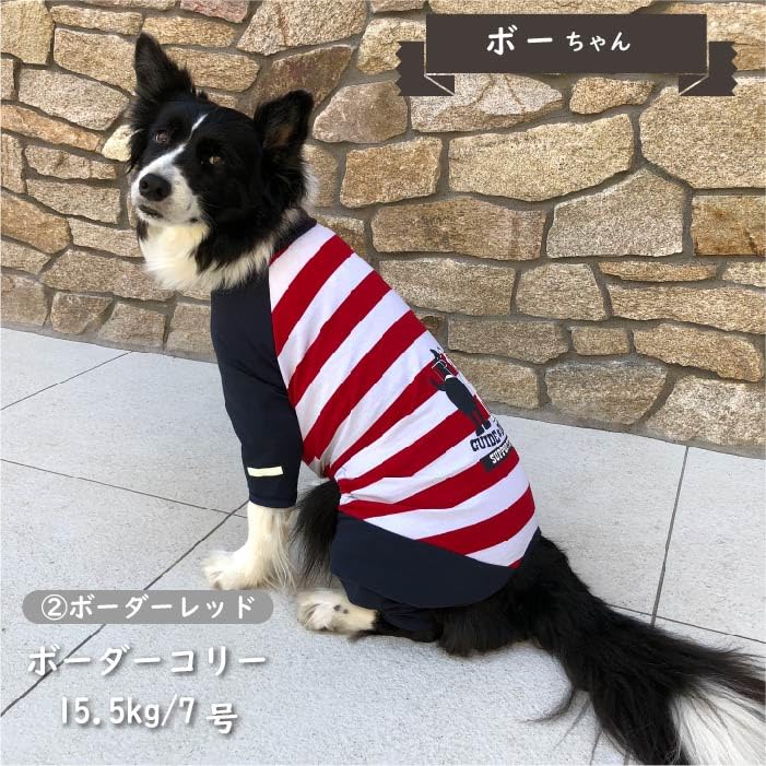 ボーダー袖の犬の服 楽天市場】犬服 ボーダー ロンパース つなぎ カバーオール 犬 服