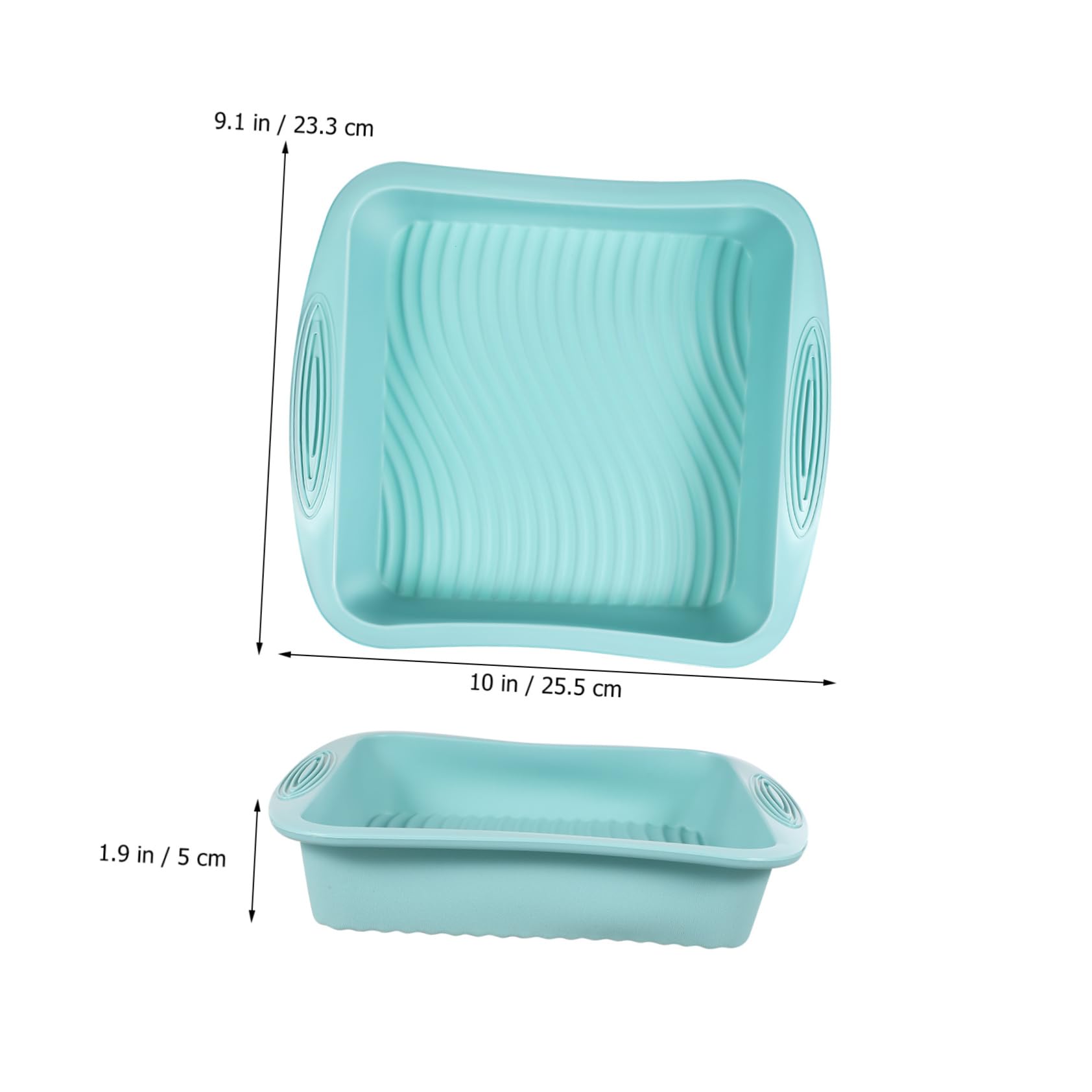 NAMOARLY Non-stick Silicone Baking Pan Square Cake Tin Baking Tray for Bread Muffins Toast Heat Conductive