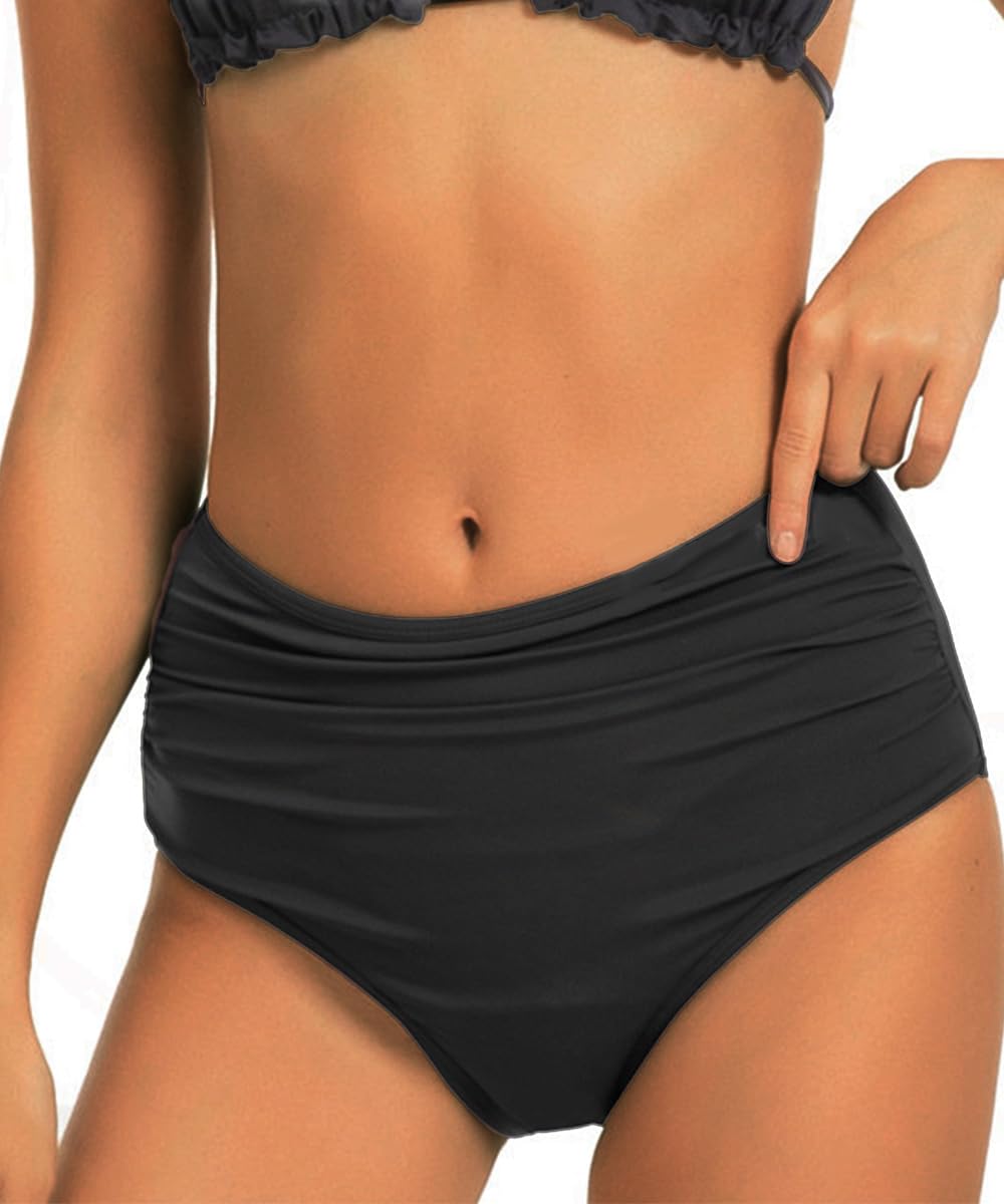 ABINGOO Mujer Bañador Menstrual Prueba de Fugas Braga de Bikini Cintura Alta Parte Inferior de Bikini Baño Menstrual Bikini