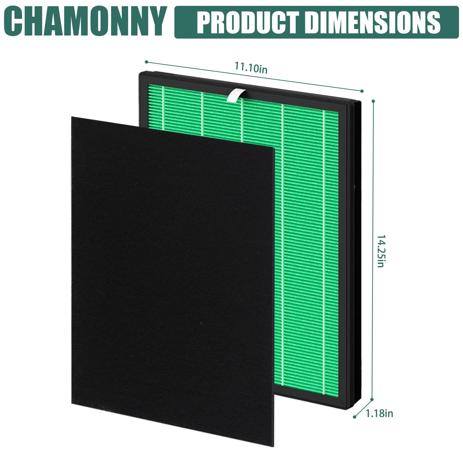 Air Purifier Filter Replacement Kit: 2 filtros HEPA Green True y 8 filtros de carbono activados, compatible con AP-1019C-FP