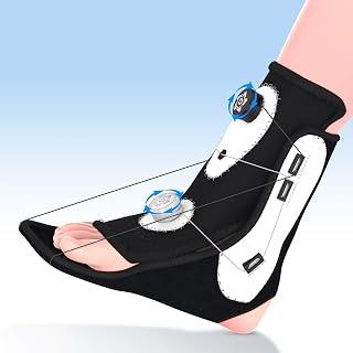 Upgraded Plantar Fasciitis Night Splint – Adjustable Foot Brace for Women & Men, Ankle Heel Arch Pain Relief, Foot Drop & Achilles Tendonitis Support, Comfortable Brace for Sleeping (Medium)