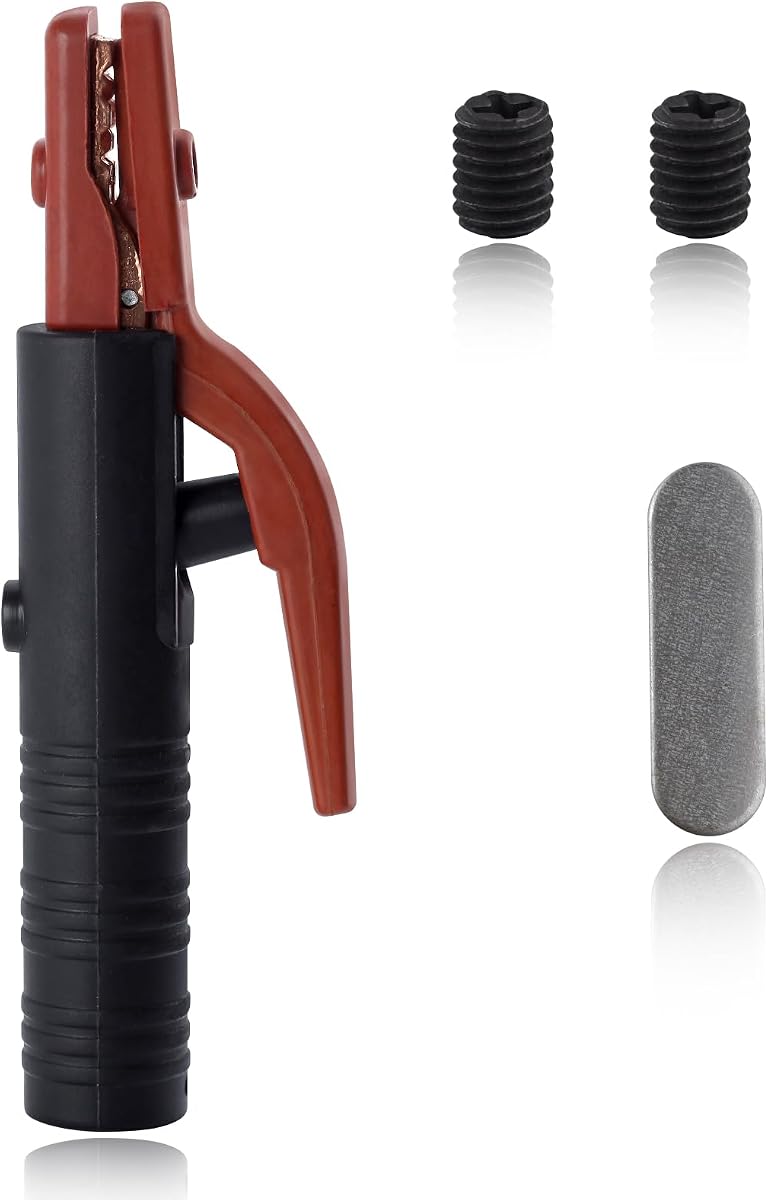 Portaelectrodos de soldadura Alicates de sujeción de mandíbula de alta resistencia de 500 amperios | Diseño americano, materiales de latón de cobre puro, para soldadura de electrodos tipo varilla MMA, soldadora de arco para máquina de soldadura, abrazadera de electrodo