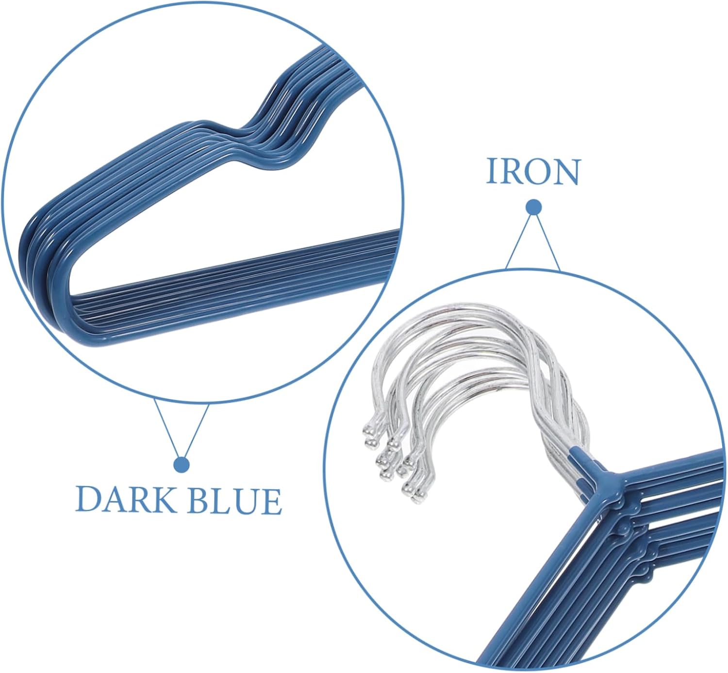 10pcs Kid Hangers for Clothes Space Saving PVC Coated Iron