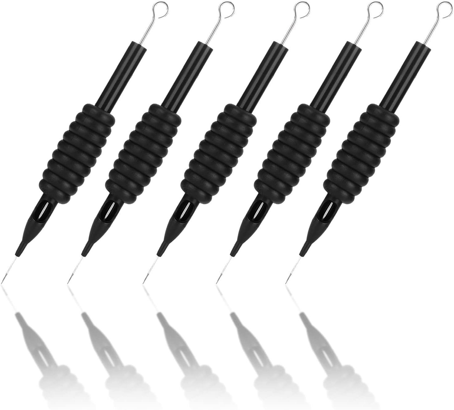 5PCS Sterile Disposable Tattoo Needles and Silicone Tubes Grip Kit 1RL