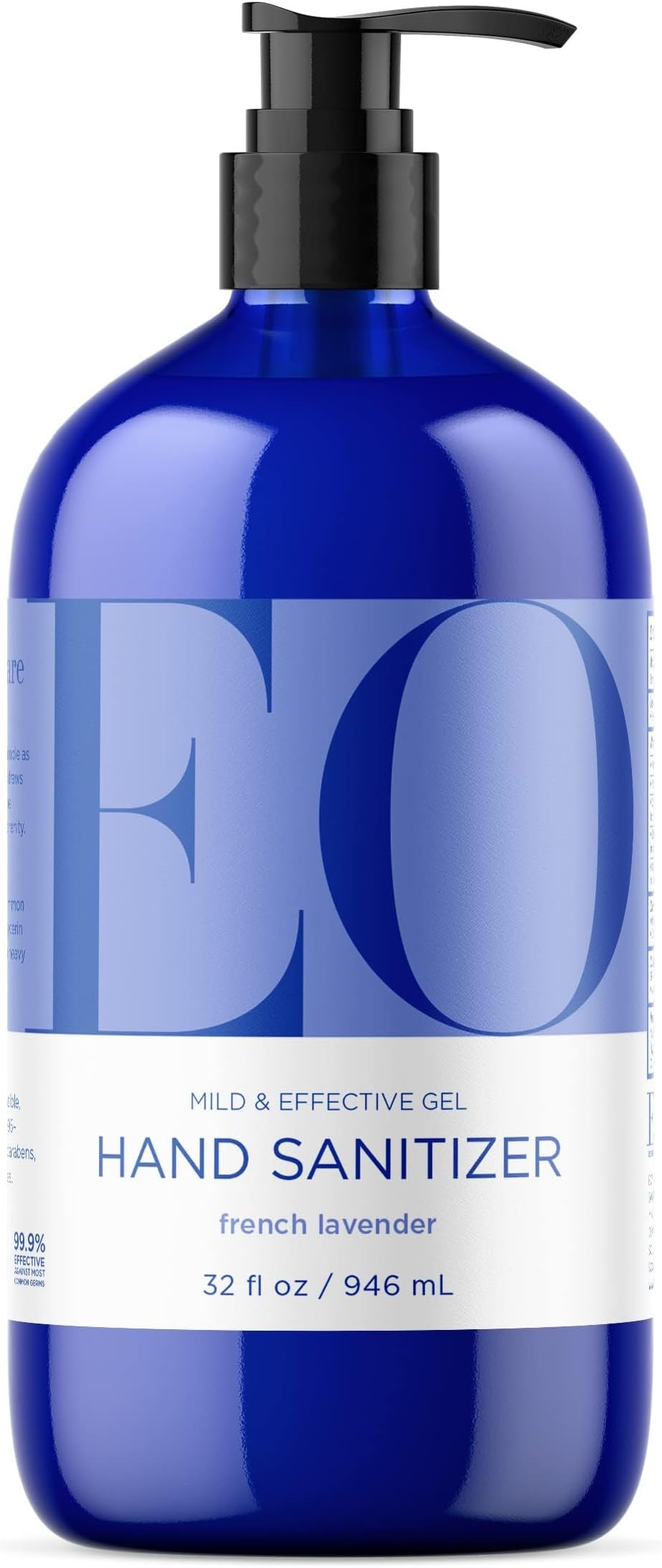 EO Hand Sanitizer Gel, 32 Ounce (Pack of 1), French Lavender, Organic Plant-Based, Botanical Extracts