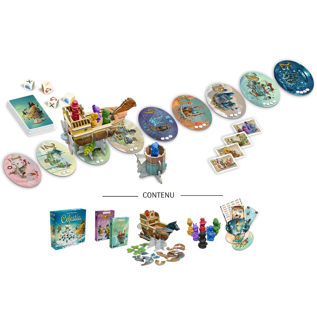 Blam! Celestia Big Box • Kompletna gra podstawowa kolekcjonerska + 2 rozszerzenia + ekskluzywne prezenty! - Rodzinna gra planszowa - Gra planszowa - od 2 do 6 graczy - Od 8 lat - 30 minut