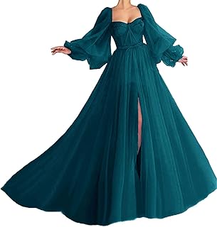 teal long gown