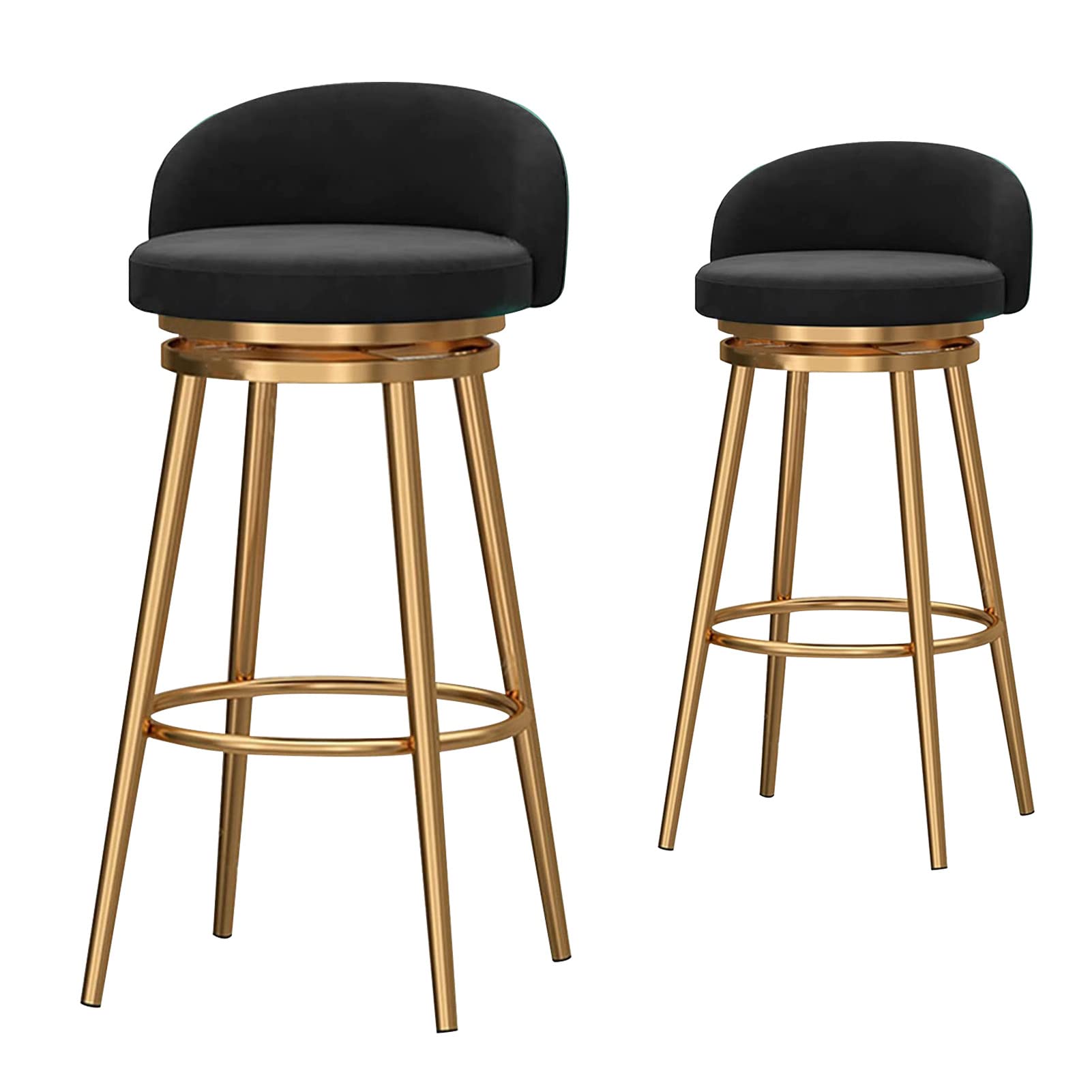 Tabourets de comptoir rembourrés et chaises de cuisine hautes en velours