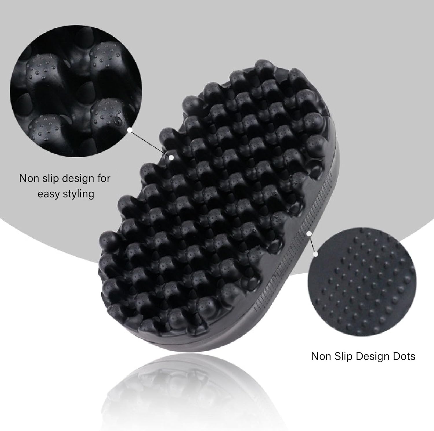 ゴムカーリングヘアブラシ、スタイリングツール、アフロブレイドドドドレッドロックコーム、アフロカール、ドレッドヘア、洗える再利用可能な