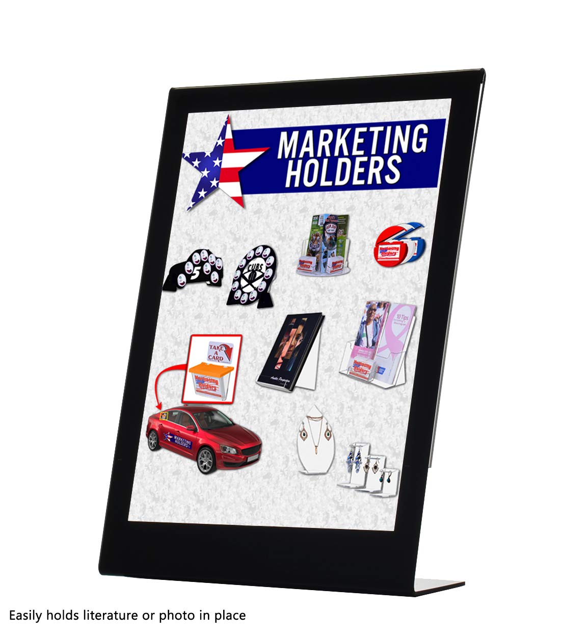 Amazon.com : Superior Image Black Border Sign Holder, Plastic, 8-1