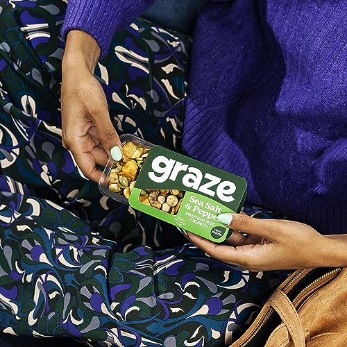 Graze - Vegan Savoury Healthy Snacks, High in Protein & Fibre - Packaging may vary (Salt&Pepper) - Image 4