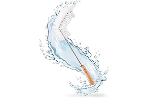 Almond Cow Bottle Cleaning Jug Brush: Angled, 13-Inch Household Multipurpose Scrub Brush