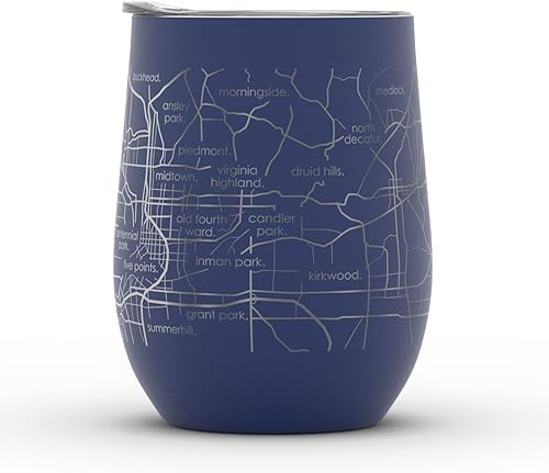 Vista 746 de Well Told Lexington Kentucky Map - Vaso de vino aislado con grabado de mapa de Kentucky, taza de acero inoxidable grabada (12 onzas, verde domingo)