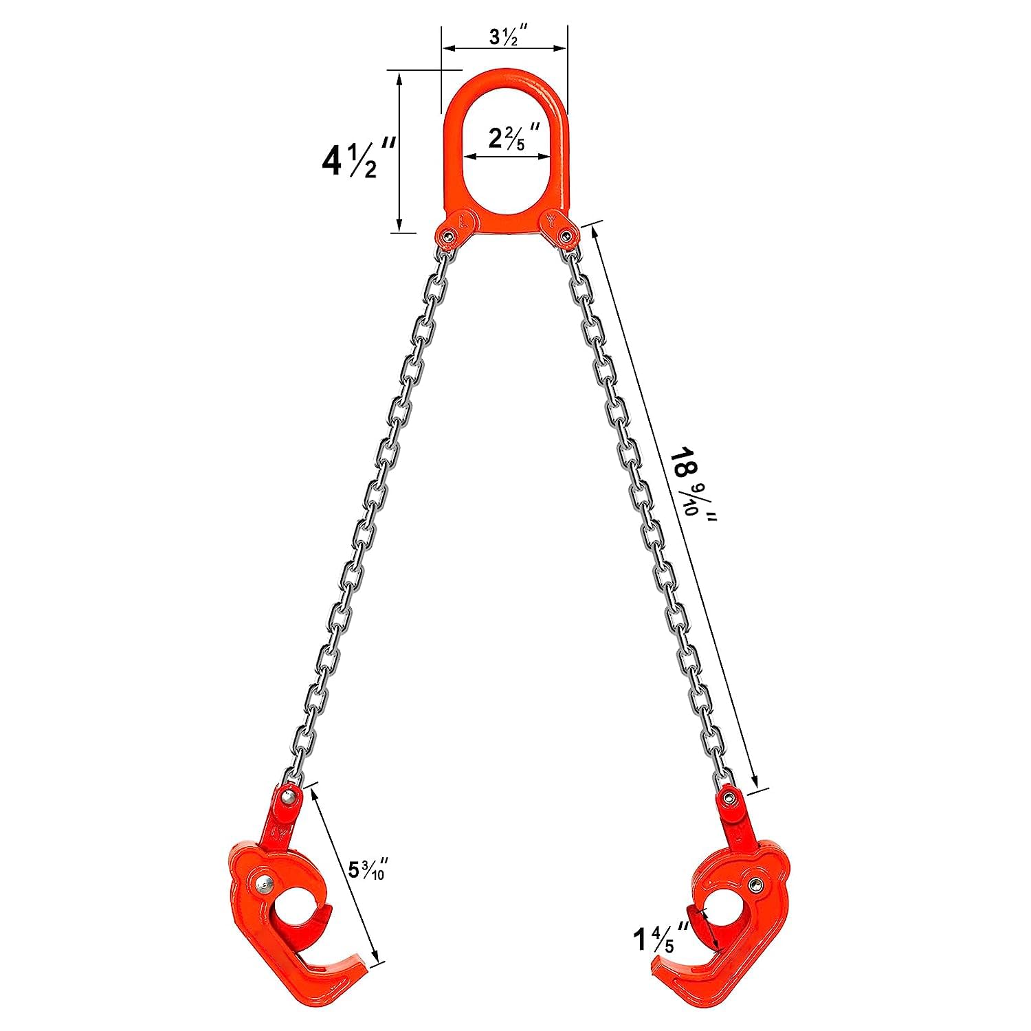 TOYO-INTL Catena Tamburo Sollevatore 2000lbs Capacità Zincato G80 Catena Di Sollevamento Sicuro Auto Bloccaggio Gancio Tamburo Sollevatore Morsetto Di Sollevamento
