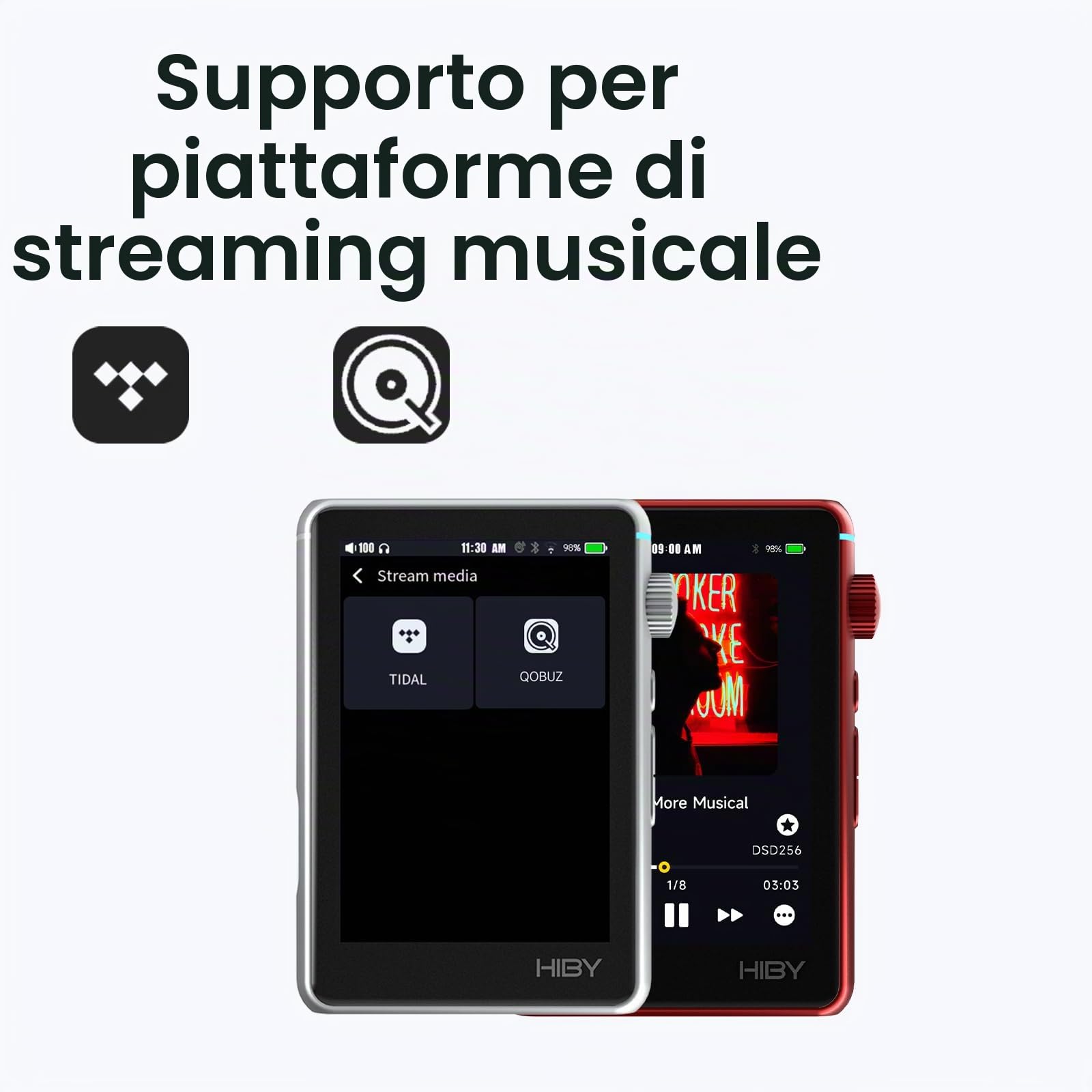 HiBy - Lettore audio Hi-Res R3 II 2025 - Doppio chip DAC, decodifica MQA, lettore Qobuz/Tidal con Bluetooth 5.1, porte 3.5mm SE/4.4mm BAL | Fino a 2TB di spazio di archiviazione espandibile