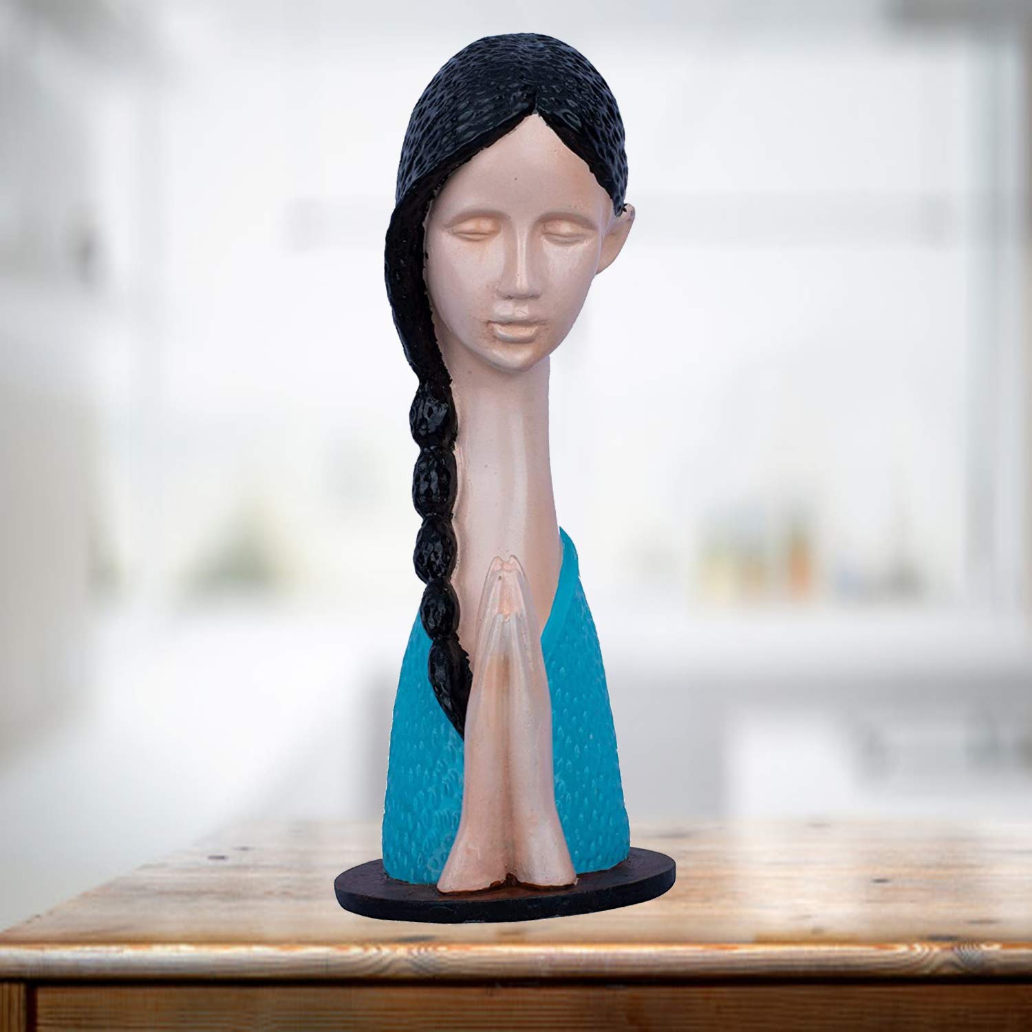 Buy DEQUERA Welcome Lady Figurine Statue Colored Sculpture