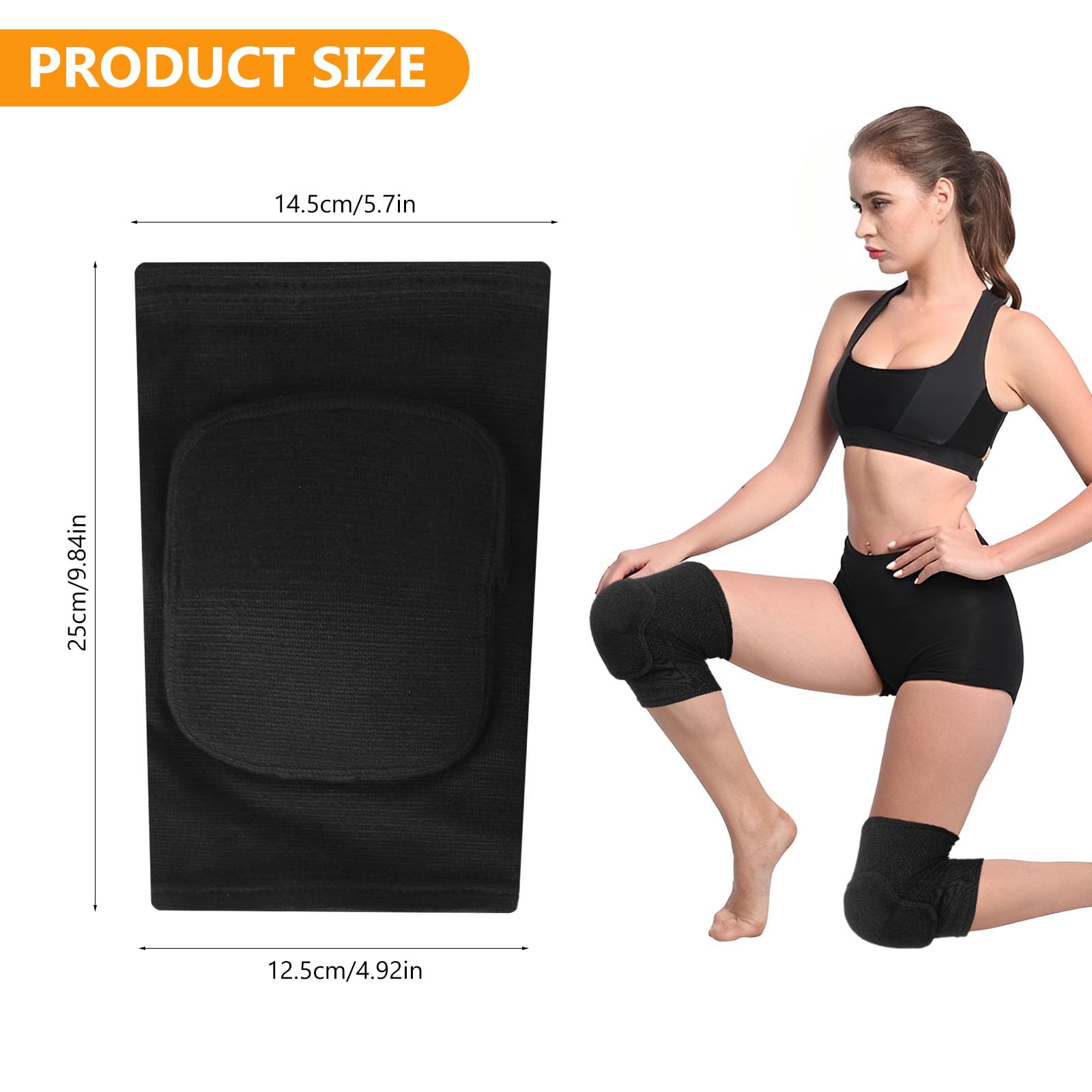 1 Par de Rodilleras para Voleibol Mujer, Rodilleras Deportivas para Baile, Handball, Jardinería, Protectores de Rodilla con Espuma EVA Elástica Antigolpes (Talla M)