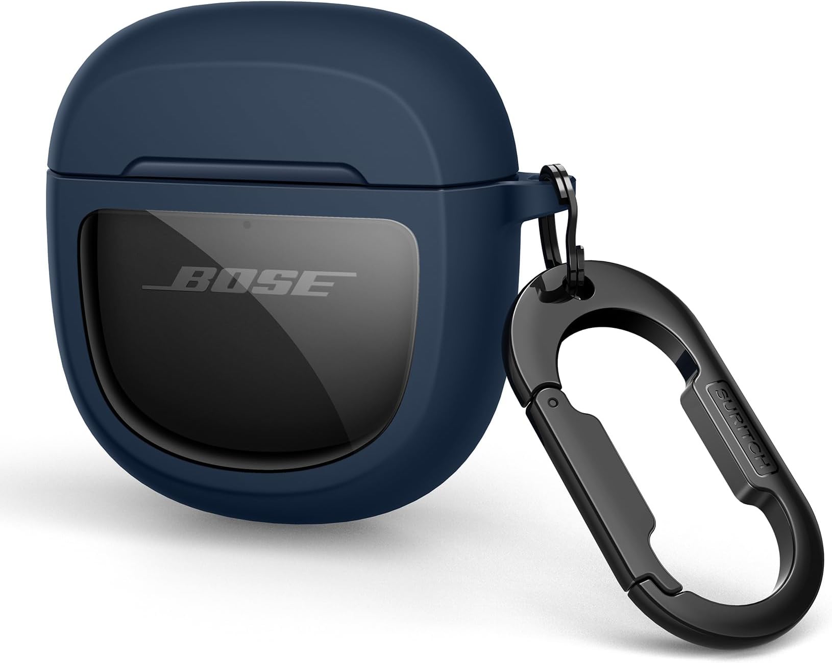 SURITCH Protective Cases for Bose QuietComfort Earbuds II 2022 / QuietComfort Ultra/Ultra Earbuds 2nd Gen, Shockproof Case Cover for Bose QC ii 2 & Ultra Case Accessories with Carabiner, Navy