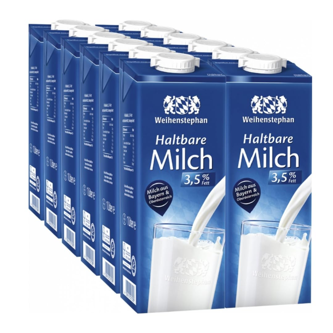 Weihenstephan Haltbare Milch 3,5% 1000 Mililiter X 12 STÜCK mit pufai grocery gratis
