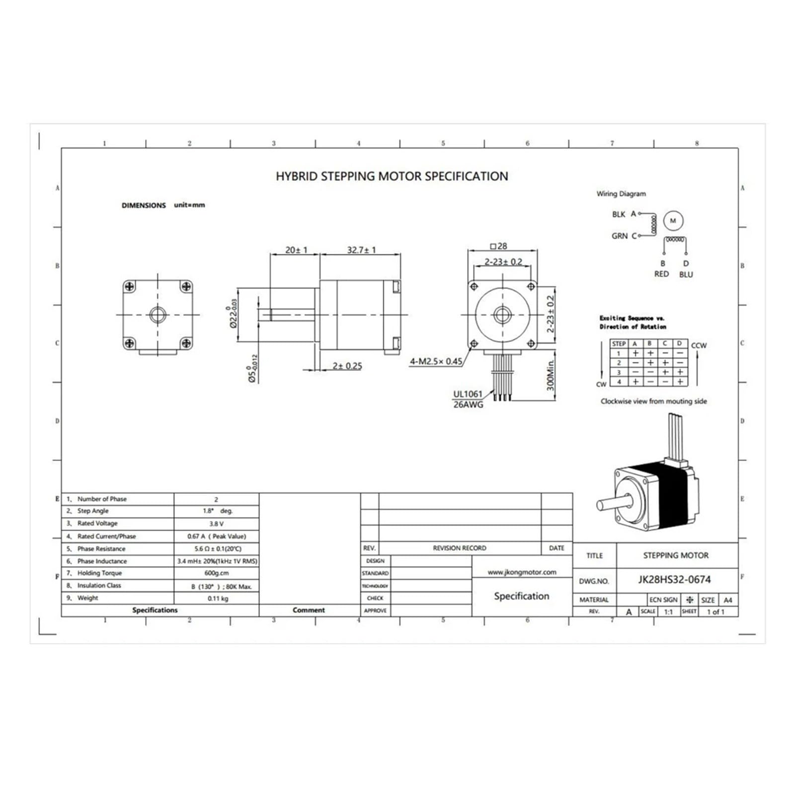 1/3 Teile/satz Nema 11 Schrittmotor 28x28x32mm