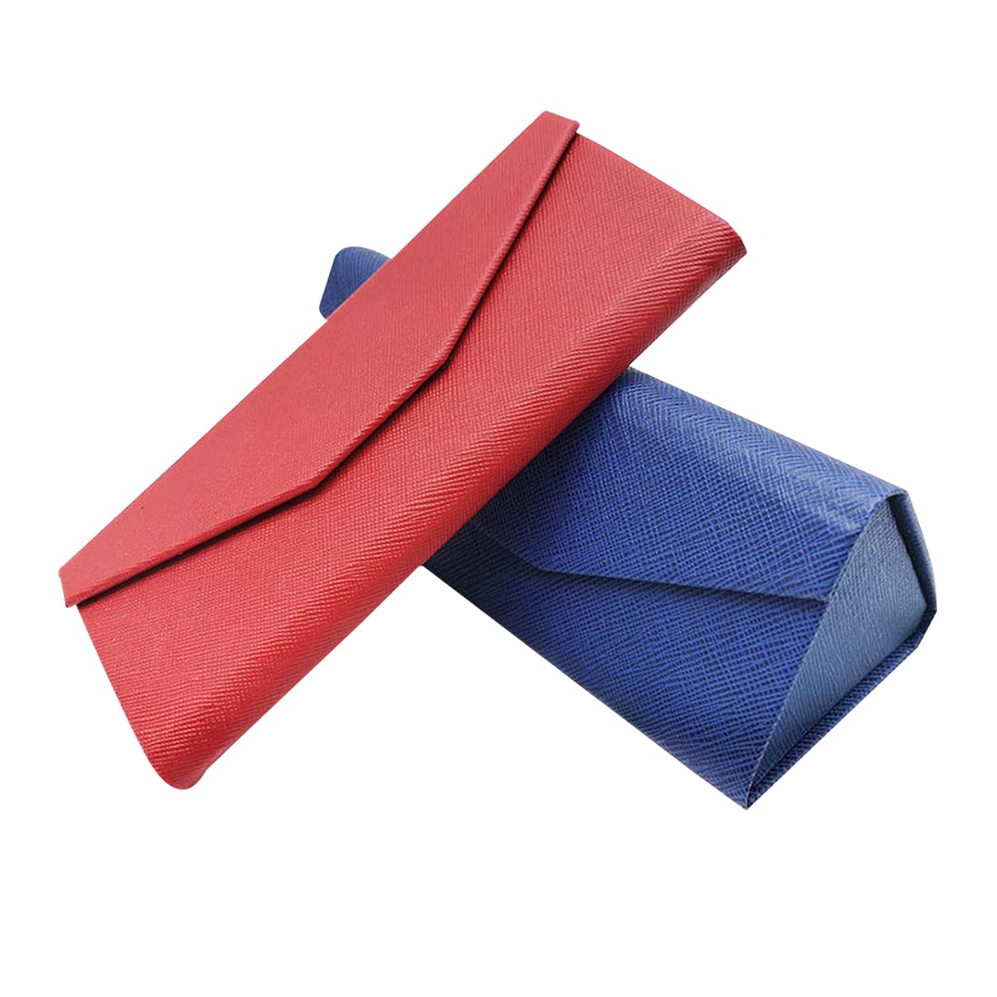 CWED2 UnidadesFunda para Gafas, Estuche de Gafas Rígido de PU, Fundas de Gafas, Funda Plegable Gafas de Sol, Estuche Protector de Gafas Estuches, Caja de Almacenamiento de Gafas(A)