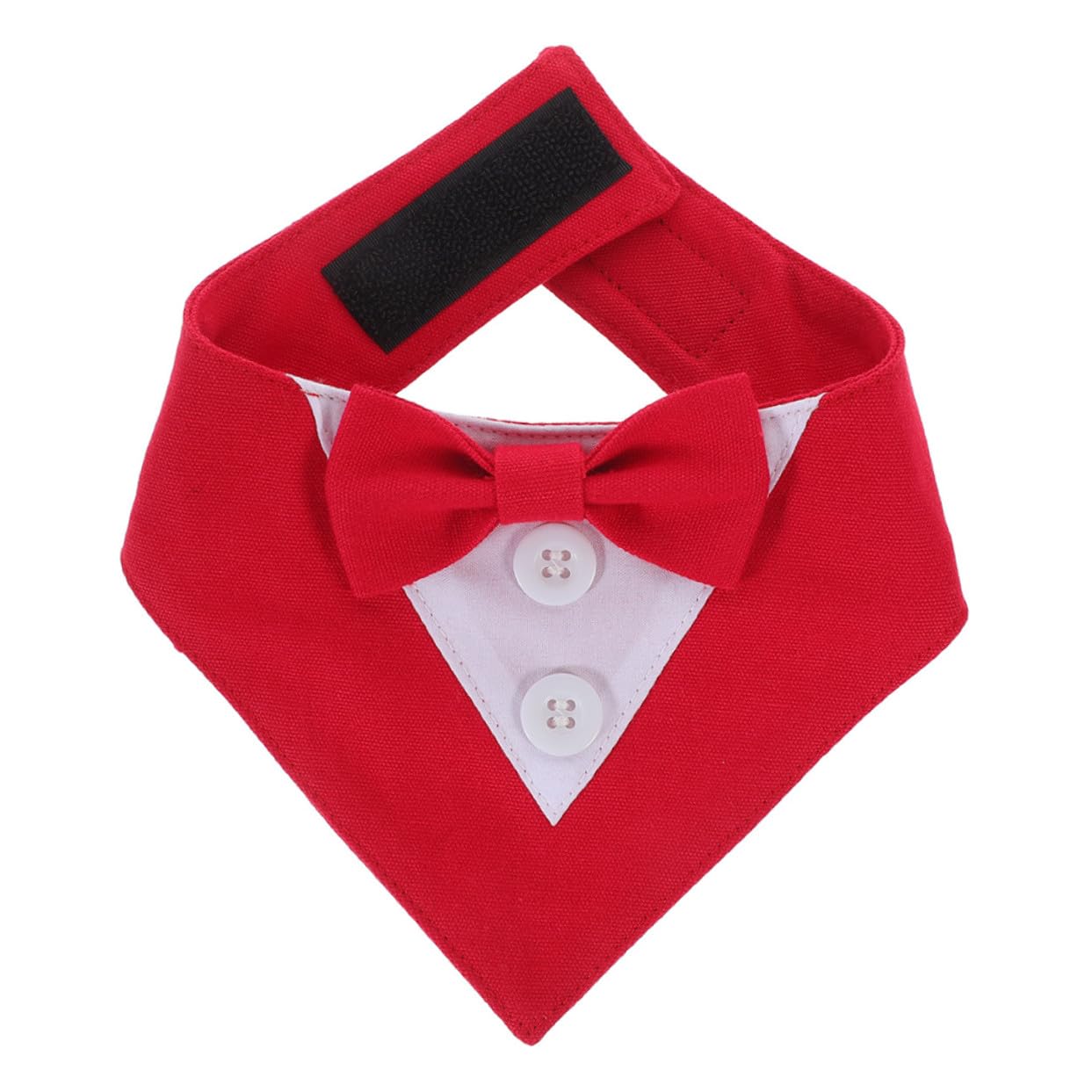 VICASKY 5 Pièces Bandana Chien Réglable Triangle avec Nœud Foulard Salivaire pour Chiots Accessoire Élégant pour Animaux de Compagnie Rouge S