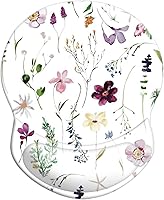 Vista 16 de Alfombrilla para mouse con soporte de muñeca, almohadilla antideslizante para mouse para oficina, computadora, laptop y Mac, cómoda y ligera