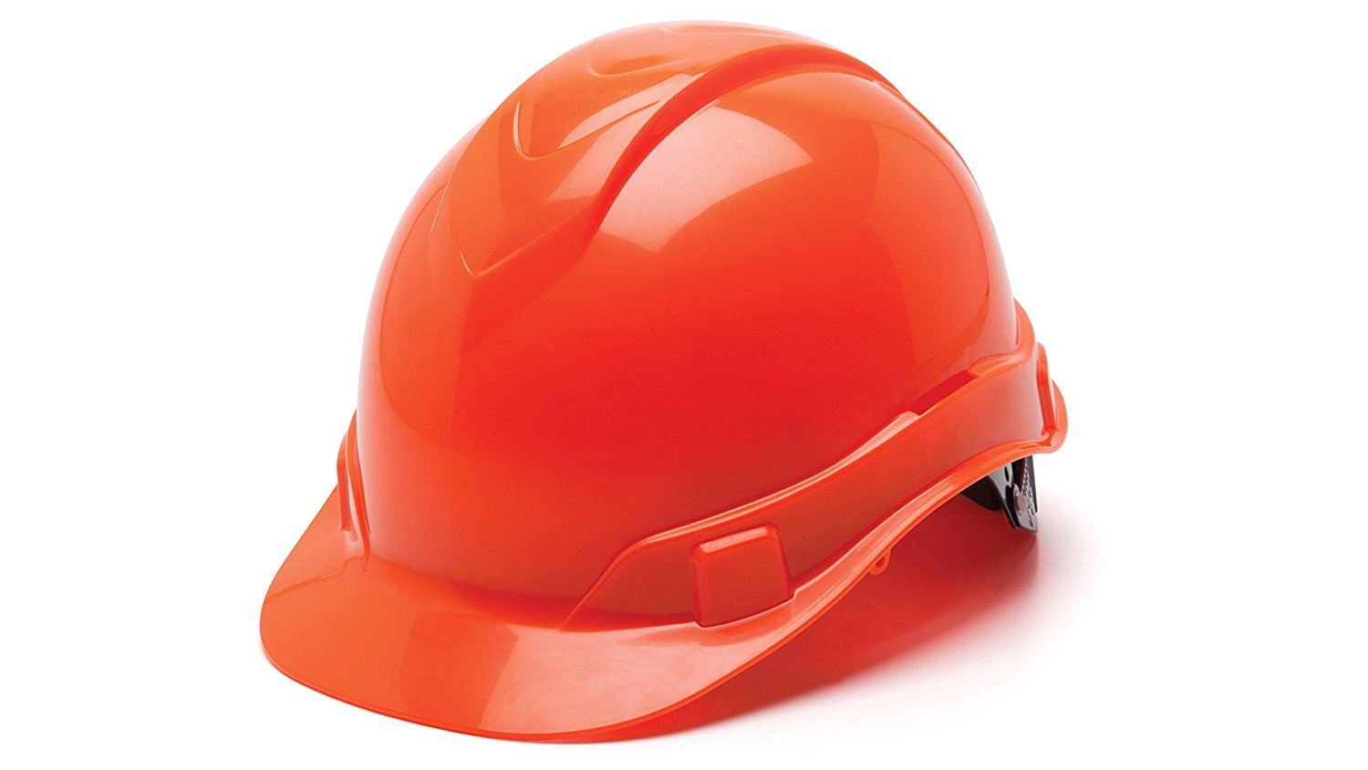 Pyramex Ridgeline - Casco rígido estilo gorra, suspensión de trinquete de 4 puntos, naranja de alta visibilidad