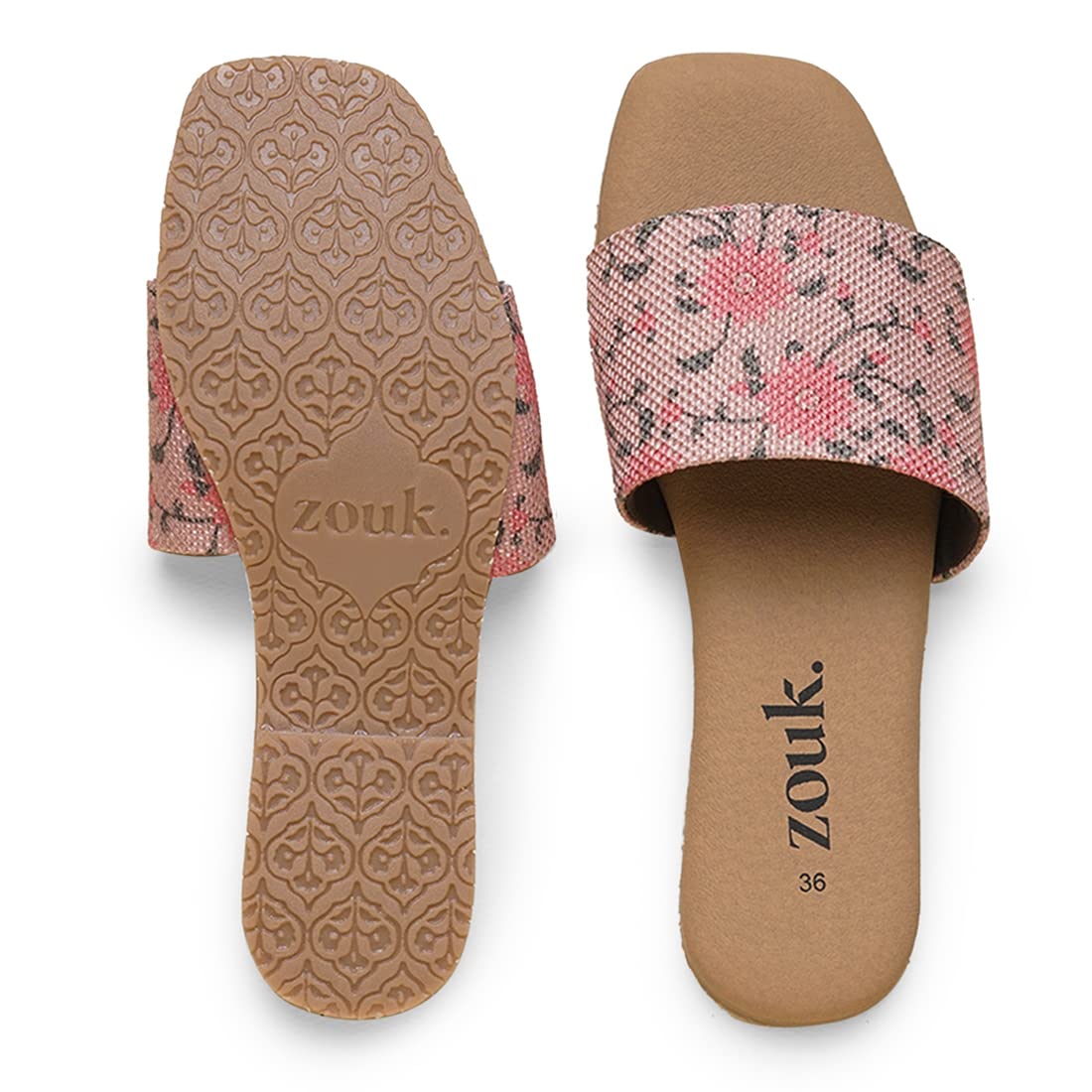 ZOUK Womens Handcrafted Vegan Leather Jaipur Garden Casual Flats Pink (ZFCF-JG-39) (B0BJ342T8R) Amazon Price History, Amazon Price Tracker