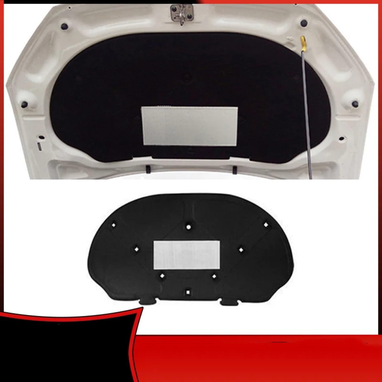 Compatibile con per Jetta 2013 2014 2015 2016 Isolamento Motore in Cotone Tappetino Fonoassorbente Termico in Schiuma Isolamento Termico Cofano Motore appetino Isolante Termico per Auto