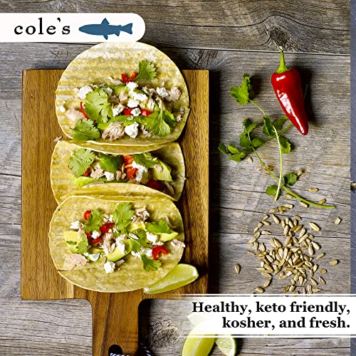 Coles Fresh Canned Tuna Fillets In Olive Oil With Fennel 6 Pack - Gluten Free Fresh Fish, Wild Caught Tuna Fish, Healthy Snacks, And High Protein Food - 6.7 Oz Per Container #TOP4