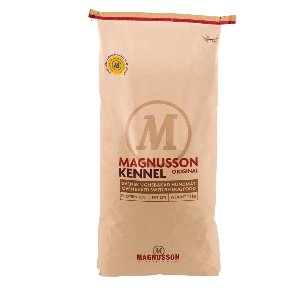 MAGNUSSONs Kennel (1 x 14 kg) Comida Seca para Perros Adultos de Todas Las Razas pienso Completo harina de Carne Hecha de Carne Muscular al Horno