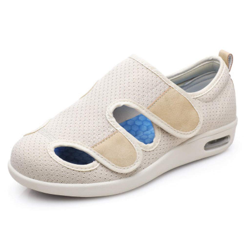 Diabetiche Edema Scarpe gonfiabili,Vecchie Scarpe Regolabili, Pollice valgo Piede gonfio shoes-44_ Beige,Scarpe diabetiche Scarpe da Passeggio